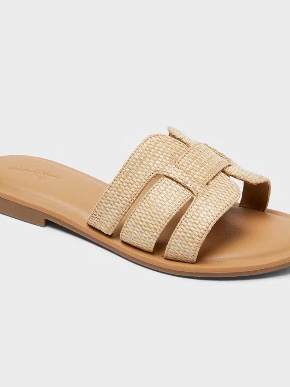 Woven Natural Slide Sandal - Women